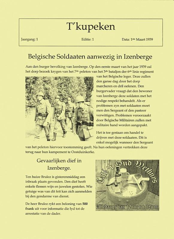 tkupeken.jpg - Het nieuws van de dag had twee hoofdpunten: Belgische soldaten op oefening in het dorp en een diefstal bij baron Brulez tijdens de hoogmis